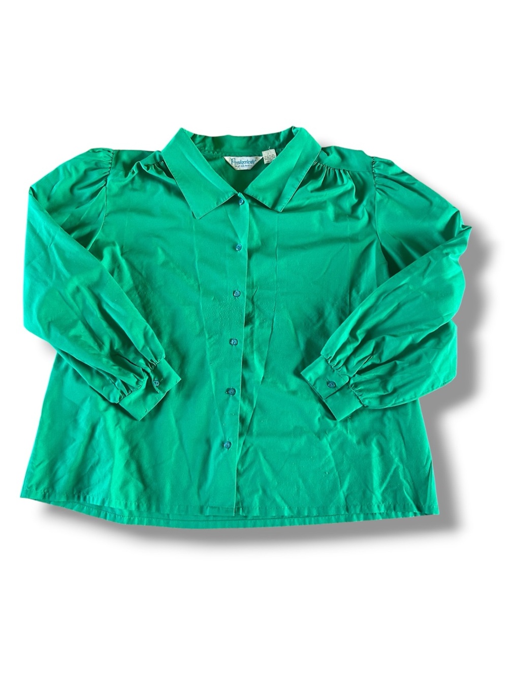 [Provincetown] VTG 70s Green Blouse